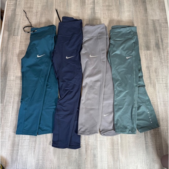 Nike Pants - Nike Running Leggings Bundle 4 Pairs Dri-FIT Reflective Athletic Tights Womens S